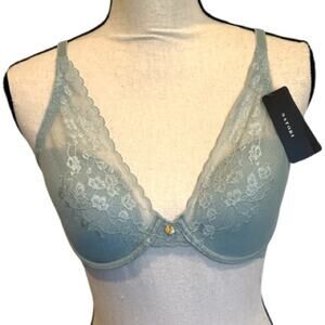 Natori Cherry Blossom Convertible Contour Underwire Bra Mint Green 34D NWT